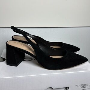 Aldo Black Heeled Slingback Shoes